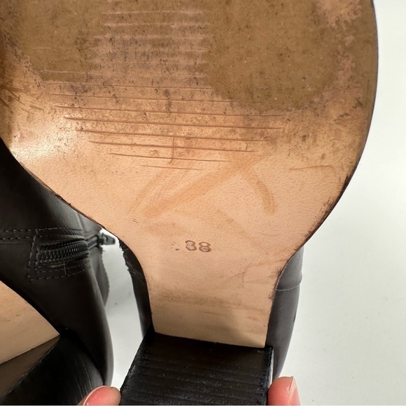 Dune Prestonn womens ankle booties size 7 38 gray leather zip up boots - Picture 11 of 15